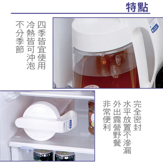 【買一送一】Lustroware日本岩崎按壓式耐熱冷水壺2.1L