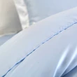 【Simple Living】長效涼感天絲福爾摩沙拼接被套床包組-淺藍x白(特大)
