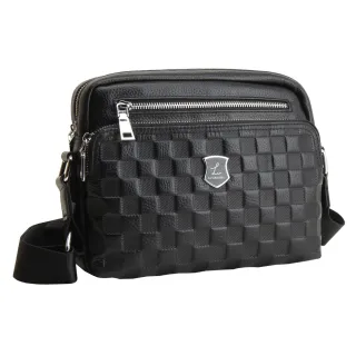 【璐易寶馬】交換禮物 真皮編織/棋格斜背包(真皮包包 多款)