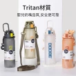 【DODGE 買一送一】Tritan材質透明磨砂大容量運動水壺 戶外防摔彈蓋吸管水瓶(900ml)