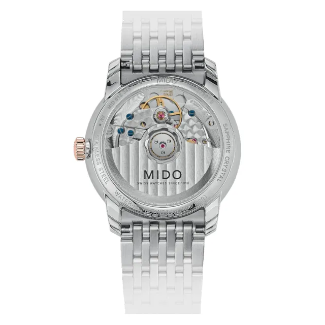 【MIDO 美度】BARONCELLI 永恆系列 真鑽 機械腕錶 母親節 禮物(M0272072201600)