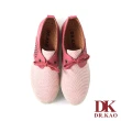 【DK 高博士】雙色綁帶輕量休閒女鞋 73-2208-04 桃紅