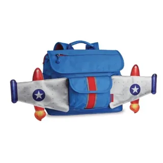 【美國Bixbee】飛飛童趣系列天空藍噴射機中童背包