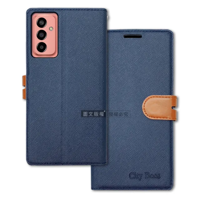 【CITY都會風】三星 Samsung Galaxy M13 插卡立架磁力手機皮套 有吊飾孔