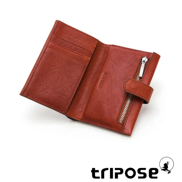 【tripose】TRANS進口牛皮中夾(咖啡色)