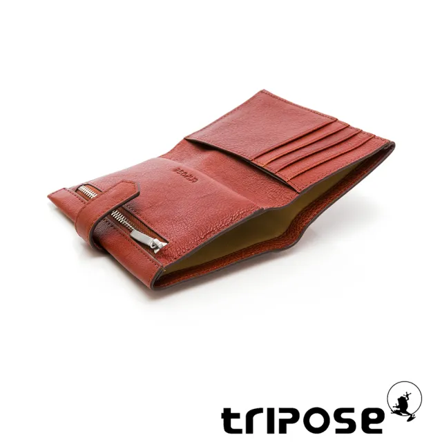 【tripose】TRANS進口牛皮中夾(咖啡色)