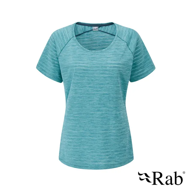 【RAB】Wisp Tee 圓領透氣短袖T恤 女款 融冰 #QBL12
