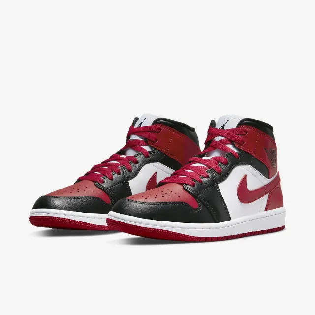 NIKE 耐吉】Wmns Air Jordan 1代Mid 女鞋男鞋黑紅Bred Toe 芝加哥AJ1