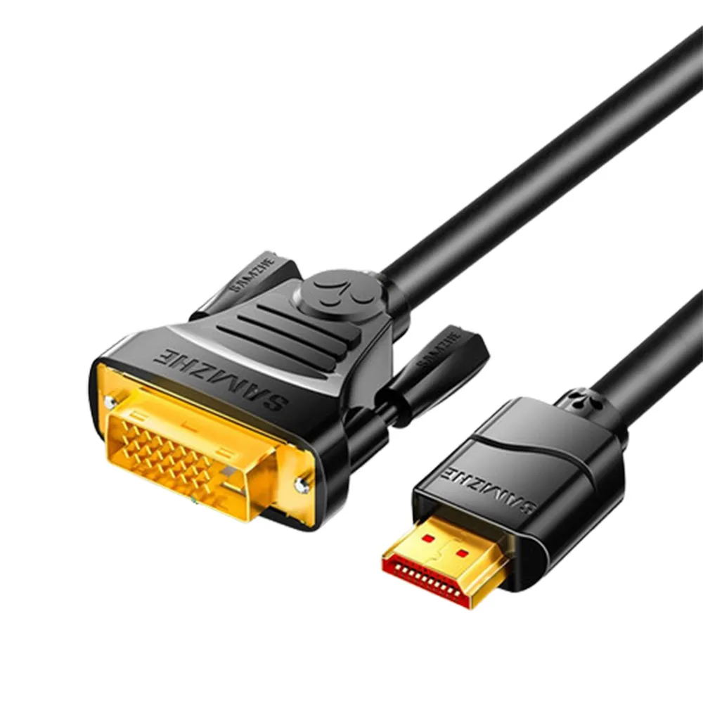 【山澤】HDMI轉DVI24+1高解析度4K抗干擾雙向傳輸轉接線 5M