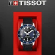 【TISSOT 天梭 官方授權】Seastar 海星系列 矽游絲 300米潛水機械錶 手錶 母親節 禮物(T1204071704101)