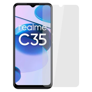 【Ayss】realme C35/6.6吋 超好貼鋼化玻璃保護貼(滿膠平面透明內縮/9H/疏水疏油)