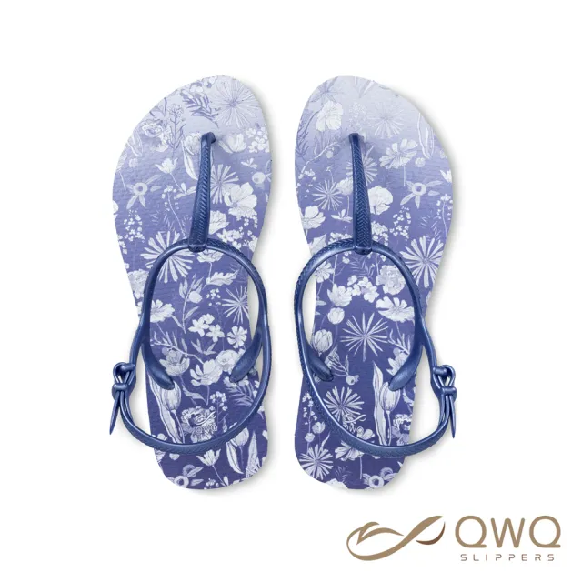 【QWQ】女款防滑防水夾腳涼鞋 露台上的波麗 復古琉璃紺 室外涼拖鞋 MIT(GIPL)