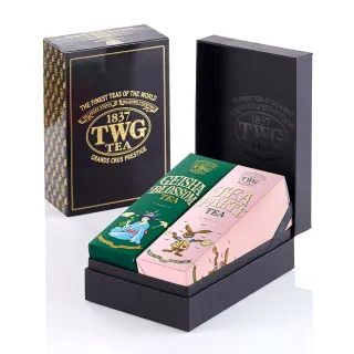 【TWG Tea】時尚茶罐雙入禮盒組  茶宴舞會茶100g+蝴蝶夫人之茶100g(紅茶+綠茶)