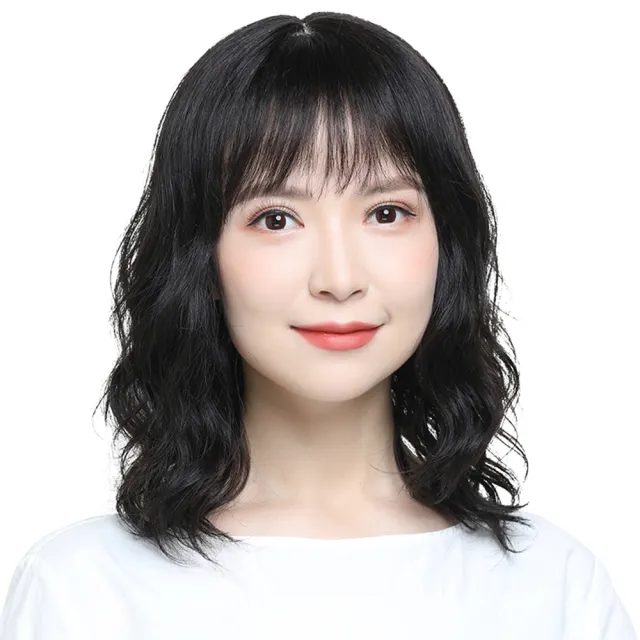 【米蘭精品】現貨+預購 女假髮整頂真髮透氣假髮片輕量假髮免打理隱形增髮整頂假髮(長髮及肩捲髮74cl43)