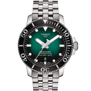 【TISSOT 天梭 官方授權】Seastar 海星300米潛水機械錶(T1204071109101)