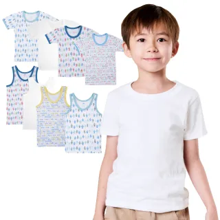 【GIAT】3件組-兒童涼爽舒適短袖上衣/背心(台灣製MIT)