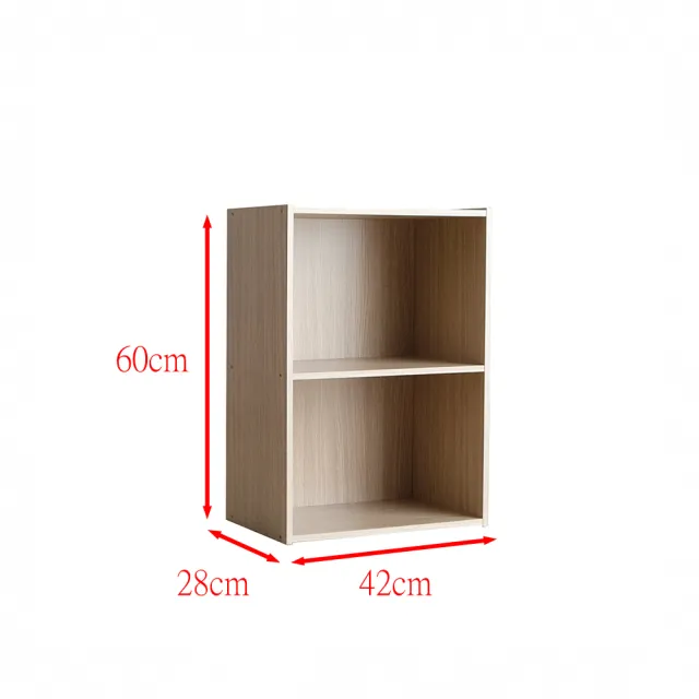 【固得家俬】日式 白橡色 二層櫃 收納櫃 鞋櫃 書櫃 層板櫃(二層空櫃)