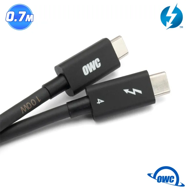 【OWC】Thunderbolt 4 線 - 0.7M(USB-C 40Gb/s 高速傳輸)