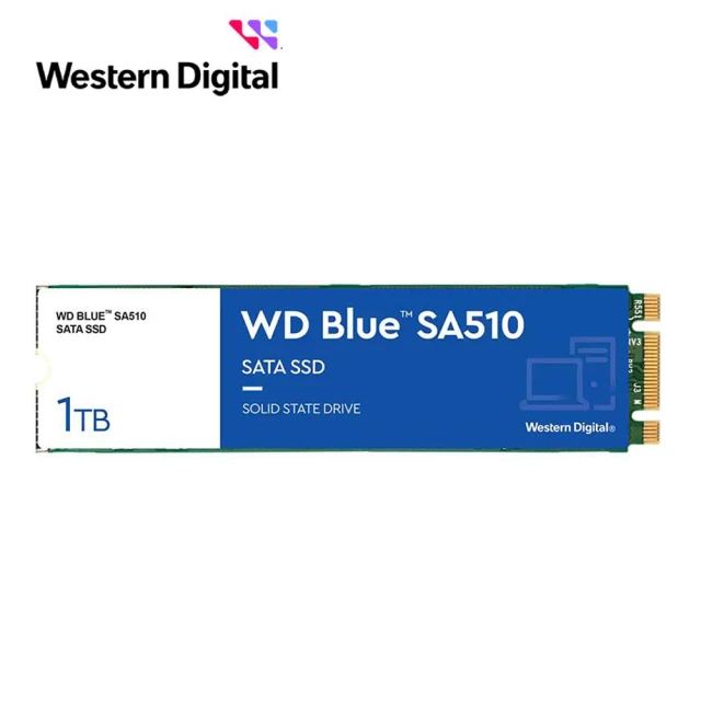 【WD 威騰】藍標 SA510 1TB M.2 2280 SATA SSD(讀：560MB/s 寫：530MB/s)