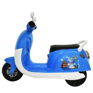 【ChingChing 親親】台灣正版授權 救援小英雄 POLI波力 兒童電動摩托車(RT-168A 藍色)