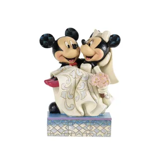【Enesco】精品家飾 Disney 迪士尼 米奇&米妮婚禮公主抱居家擺飾