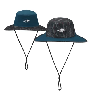 【ATUNAS 歐都納】防曬抗UV迷彩雙面大盤帽(A1AHCC06N迷彩藍/休閒帽/戶外登山/露營)