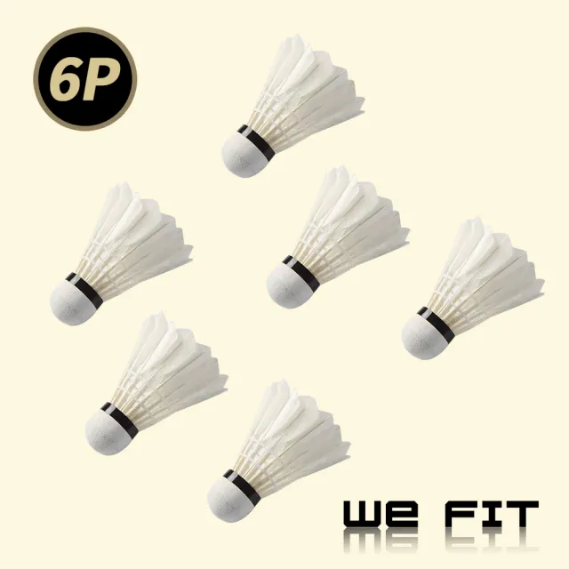 【WE FIT】鵝毛複合軟木球頭羽毛球6入(SG154)