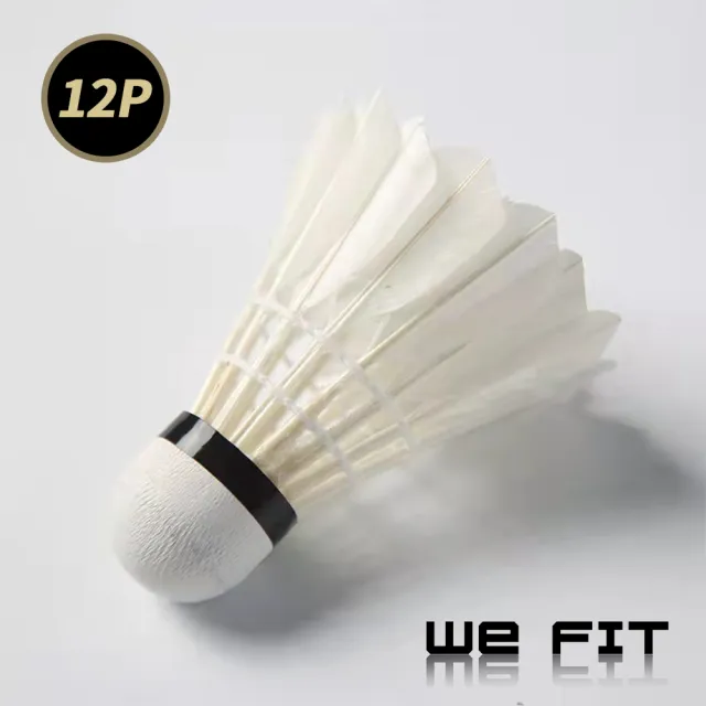 【WE FIT】鵝毛複合軟木球頭羽毛球12入(SG155)
