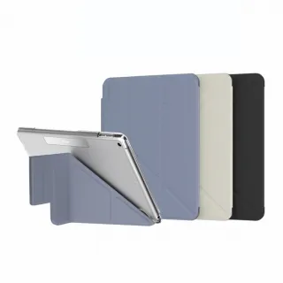 【魚骨牌 SwitchEasy】iPad 7/8/9 10.2吋 Origami Nude 多角度支架保護套(細絨內襯 柔和舒服)