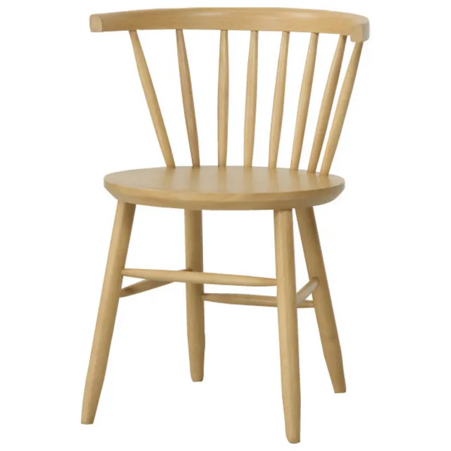 【NITORI 宜得利家居】◆實木餐椅2件組 NUTS TW LBR 橡膠木(NUTS 實木)