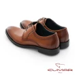 【CUMAR】減壓避震 簡約時尚綁帶英倫德比鞋(棕色)