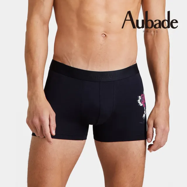 【Aubade】長版頂級莫代爾棉 彈性四角男褲 平口褲(示愛-2213)