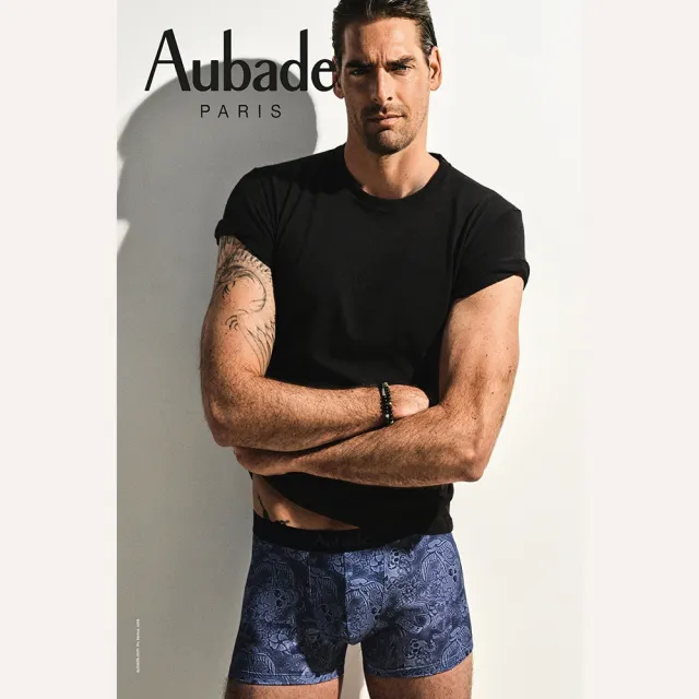 【Aubade】長版頂級莫代爾棉 彈性四角男褲 平口褲(撲克女孩-2212)