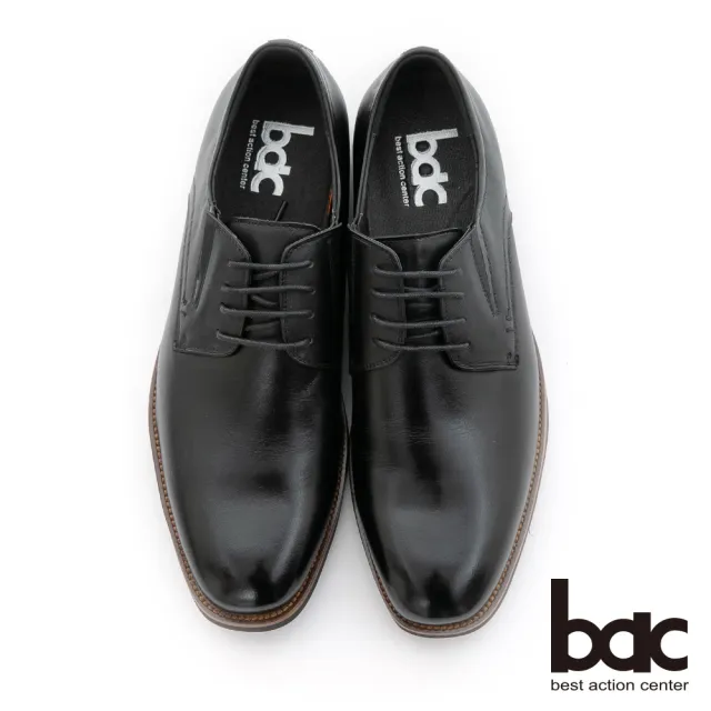 【bac】商務菁英 極簡綁帶輕量紳士鞋(黑色)