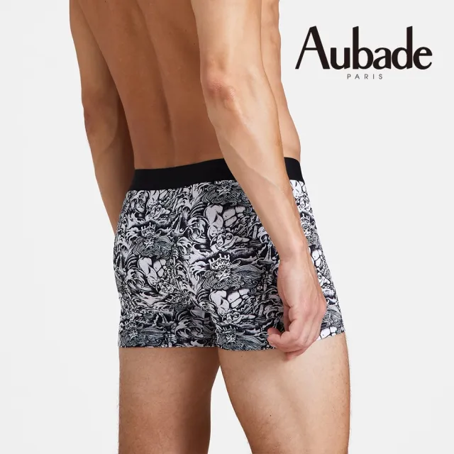 【Aubade】聯名款長版頂級莫代爾棉 彈性四角男褲 平口褲(海龍王-2216)