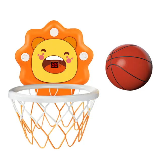【JoyNa】二合一兒童籃球框 套圈圈(贈籃球.打氣筒.免打孔.有音效)