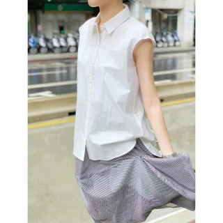 【UUIN】Light Collection _ 可拆式白襯衫(女裝 兩件式 無袖 長袖)