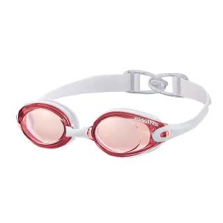 【ATUNAS 歐都納】日本SWANS泳鏡(SWB-1粉紅白/防霧/抗UV/舒適/游泳/矽膠)