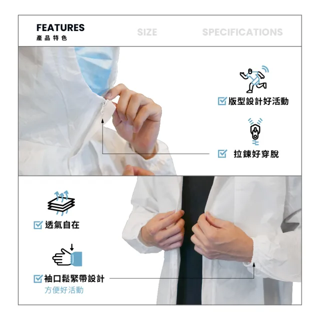 【BioCover保盾】保盾兩件式飛行衣-蠟筆小新聯名款-L號-1套/袋(兩件式 出國搭機 防護必備)