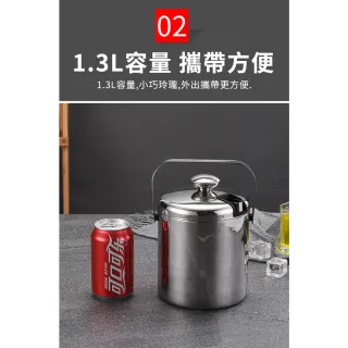 【ROYAL LIFE】雙層304不鏽鋼收納夾保冰桶(雙層設計 保冰桶 一體成型 保冰更持久 便攜)