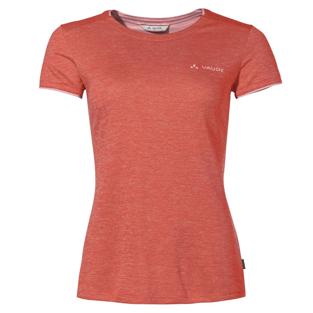 【VAUDE】女款吸濕排汗透氣短袖T恤(VA-41329粉橘/彈性輕量/休閒旅遊/登山健行)