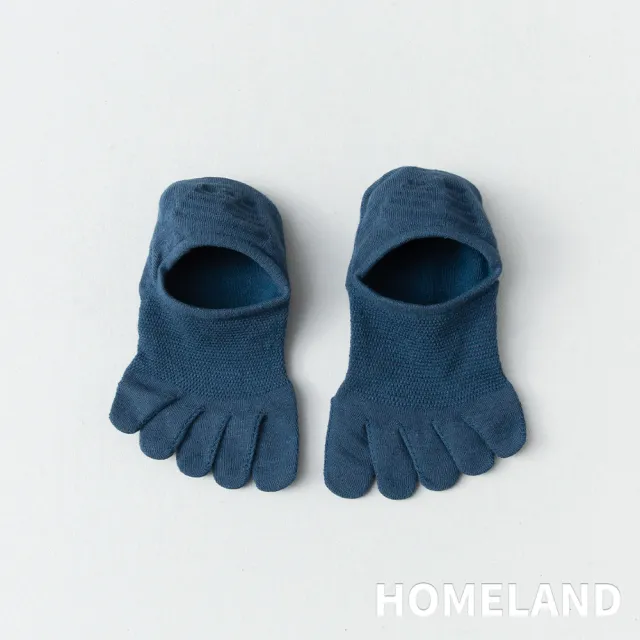 【HOMELAND】舒適棉感．船型五指襪 25-28 cm(獨家船型款 透氣網眼設計 舒適輕薄款)