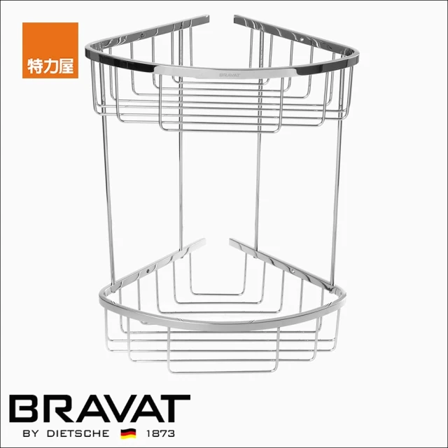 【特力屋】BRAVAT 融宜不鏽鋼雙層轉角置物架