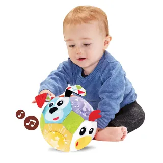 【Yookidoo 以色列】動物好朋友聲光音樂布球(安撫聲光玩具)