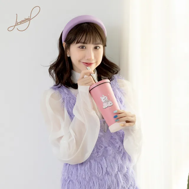 【Hiromimi】YOSISTAMP不鏽鋼內瓷吸管杯750ml(2款可選)