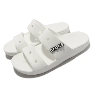【Crocs】涼拖鞋 Classic Sandal 白 男鞋 女鞋 經典 雙帶 可搭鞋扣 卡駱馳(206761100)