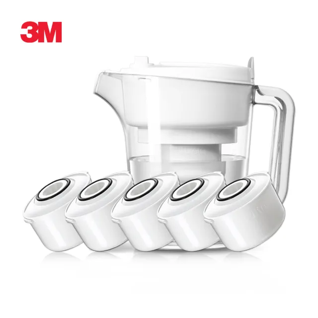 【3M】WP3000 plus 即淨長效濾水壺(1壺+5濾心/全新升級版)
