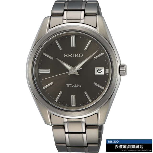 SEIKO 精工 經典簡約鈦金屬時尚男錶 指針錶 手錶 開學必備首選 禮物(6N52-00B0D/SUR375P1)