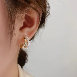 【bibi】小眾設計感珍珠耳環韓國網紅2022年新款潮女輕奢高級早春耳環