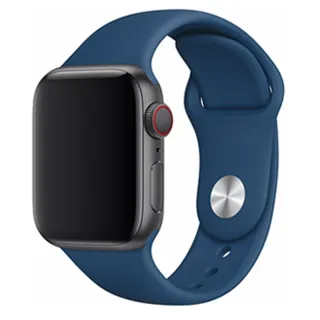 【DEVIA】Apple Watch 矽膠錶帶38/40/41mm共用款-深藍(此為加長版 加量不加價)